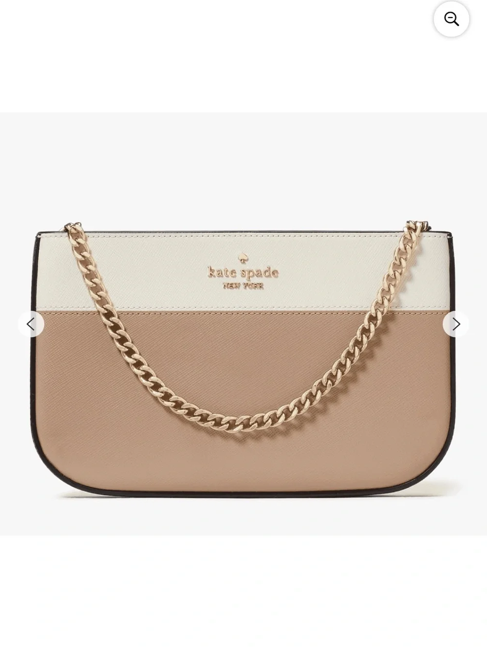 kate spade Two-Tone Cream & Beige Chain Crossbody Bag